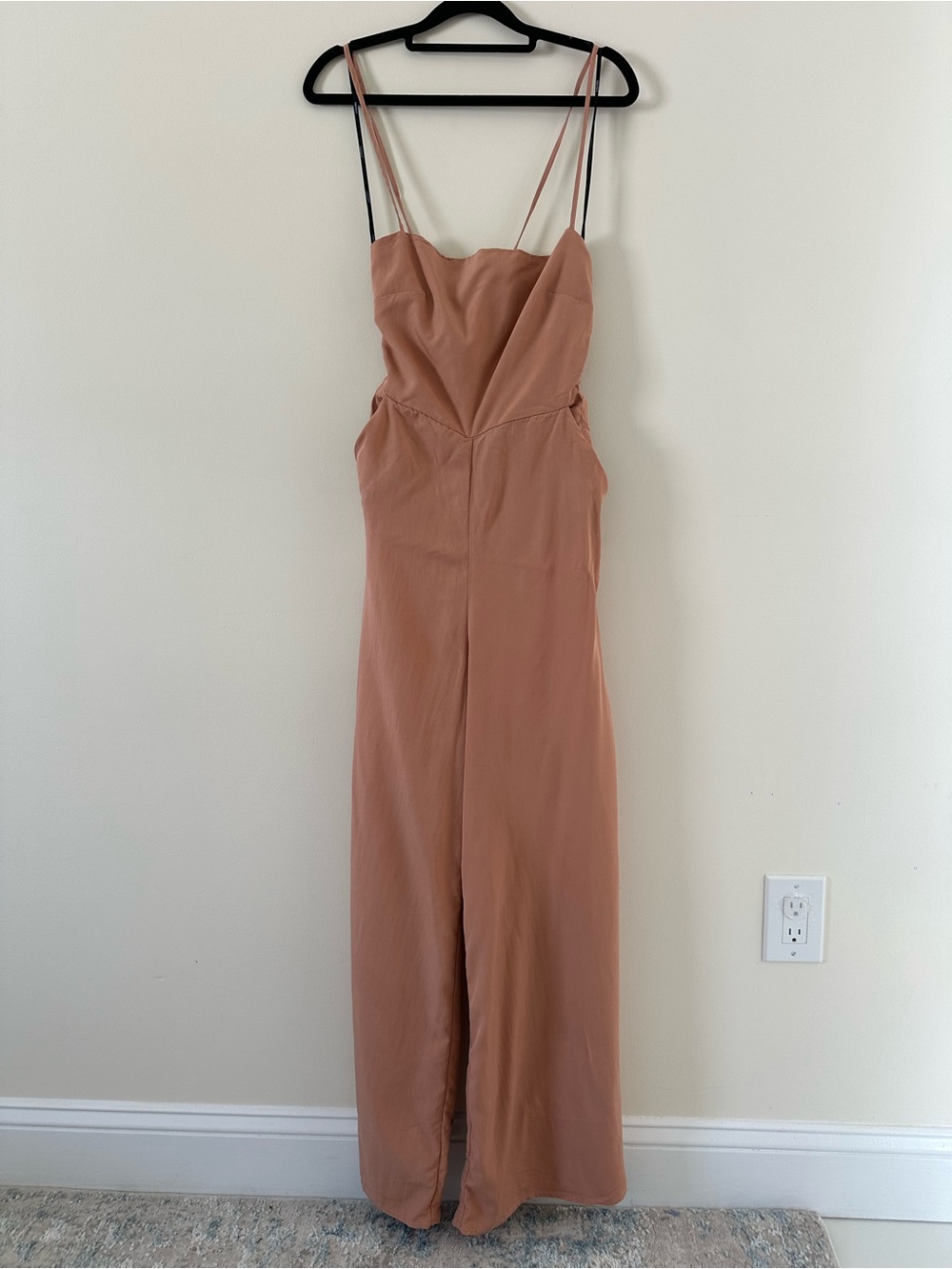 Forever 21 Mauve Sleeveless Wide-Leg Jumpsuit